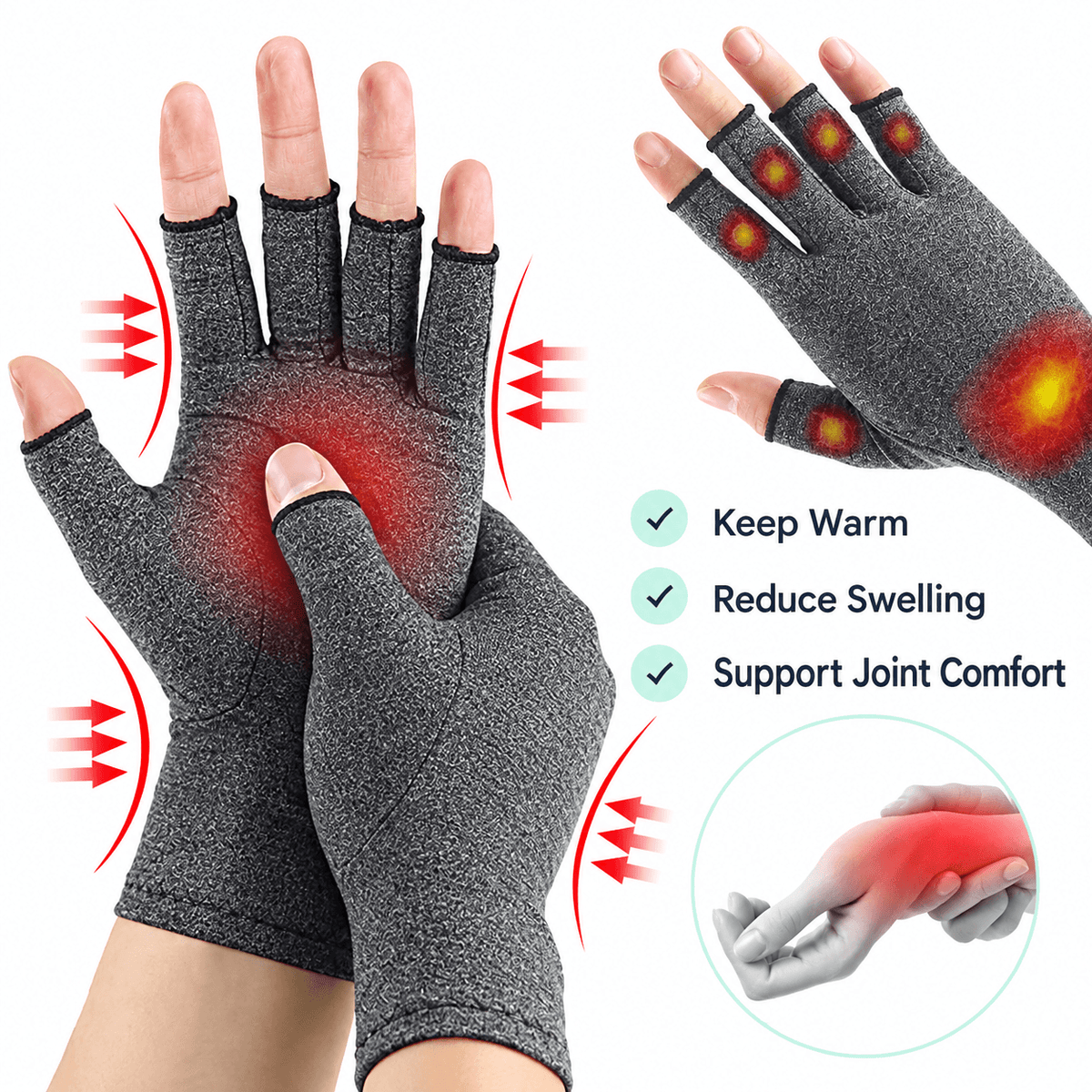 Healvia™ Fingerless Compression Gloves