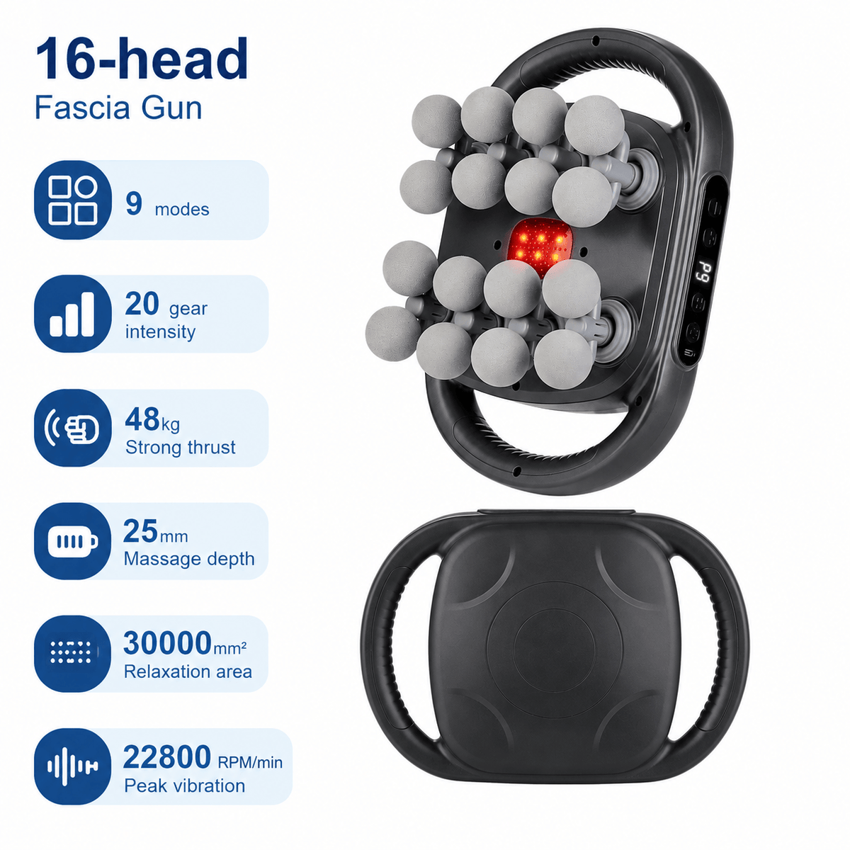 Healvia™ 16-Head Deep Tissue Massager for Muscle Pain
