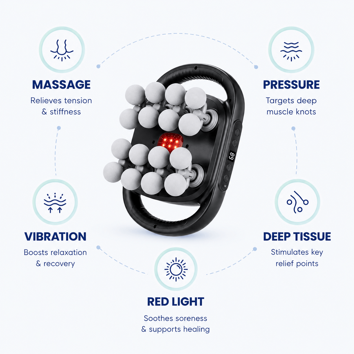 Healvia™ 16-Head Deep Tissue Massager for Muscle Pain