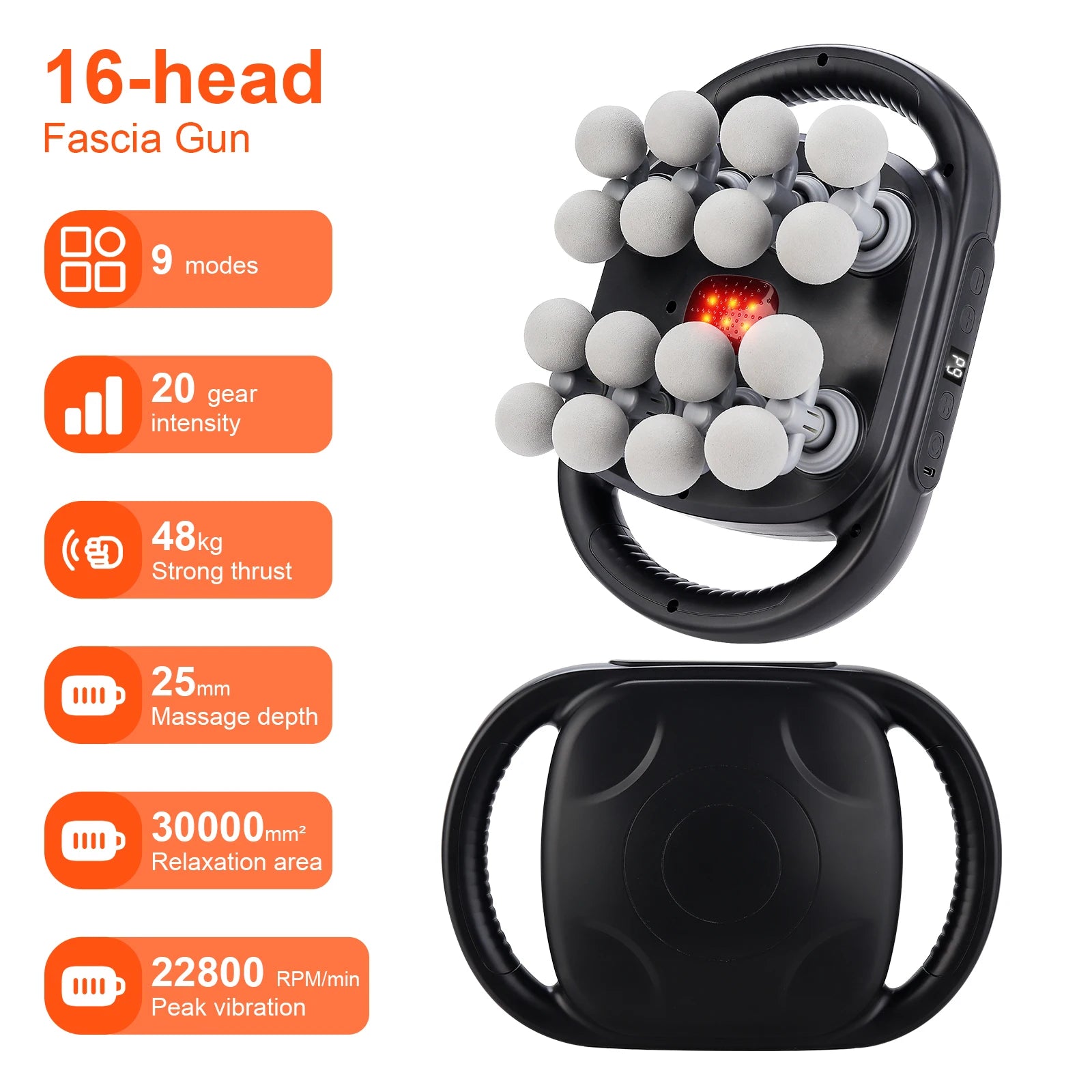 Healvia™ 16-Head Deep Tissue Massager for Muscle Pain