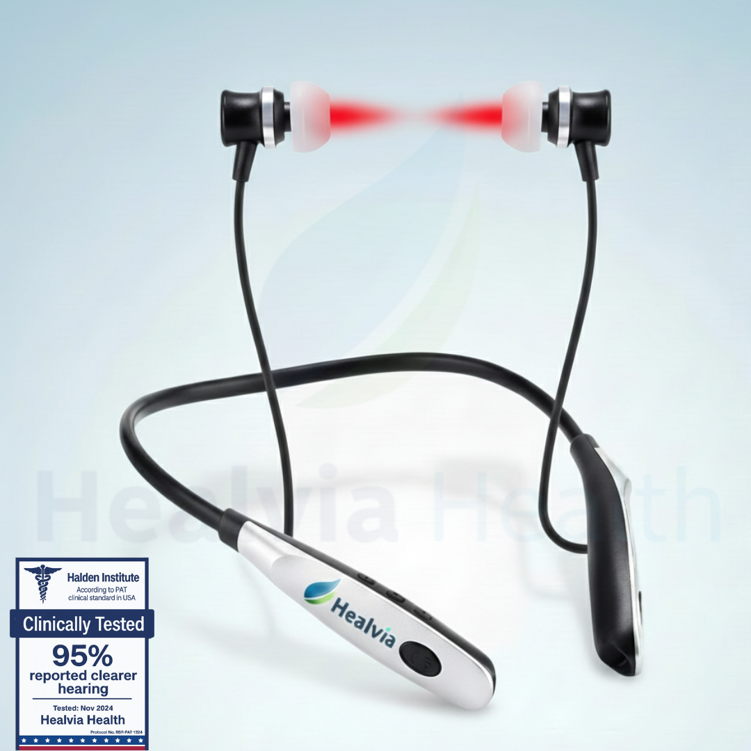 Healvia™ Red Light Therapy Earbuds for Hearing Loss Support